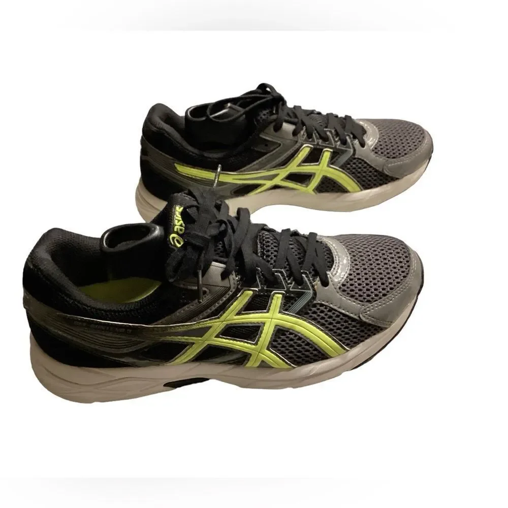 ASICS Gel Contend 3 - Men’s Running Shoes - Gray Black Yellow #T5F4N - Size 8.5